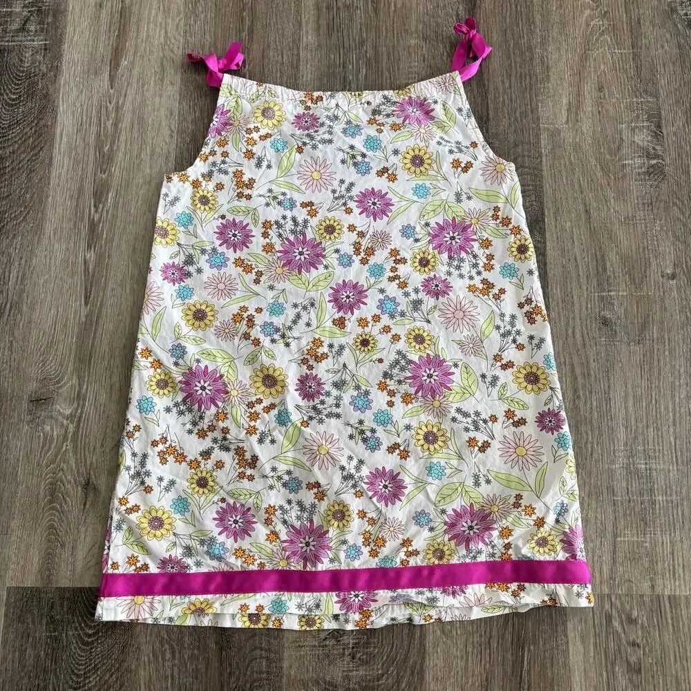 Hanna Andersson Girls Flower Print Pillowcase Dress Multi - Size: 130 (8)